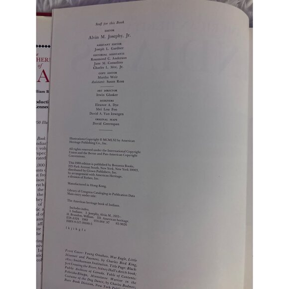 The American Heritage Book Of Indians Hardcover 1961 Vintage Edition Beautiful - Picture 6 of 13